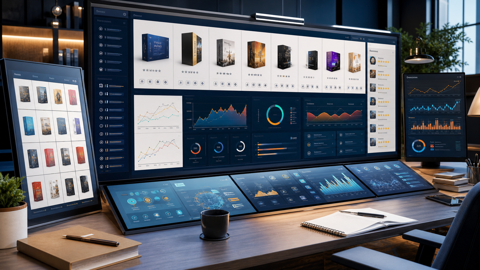 AI-generated ClickBank product comparison dashboard