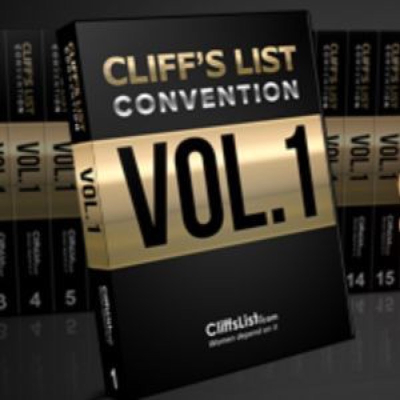 Cliff's List Convention Vol. 1 - Master the Art and Science of Desire vendor product image for the Everyrated review
