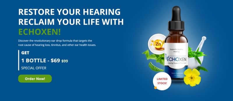 Echoxen - Explosive New Ear Supplement with Natural Ingredients vendor product image for this Everyrated magazine article