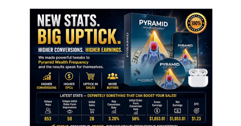 July 2026 - CVR Up 30% on Pyramid Wealth Frequency - Start Promoting vendor product image for this Everyrated magazine article