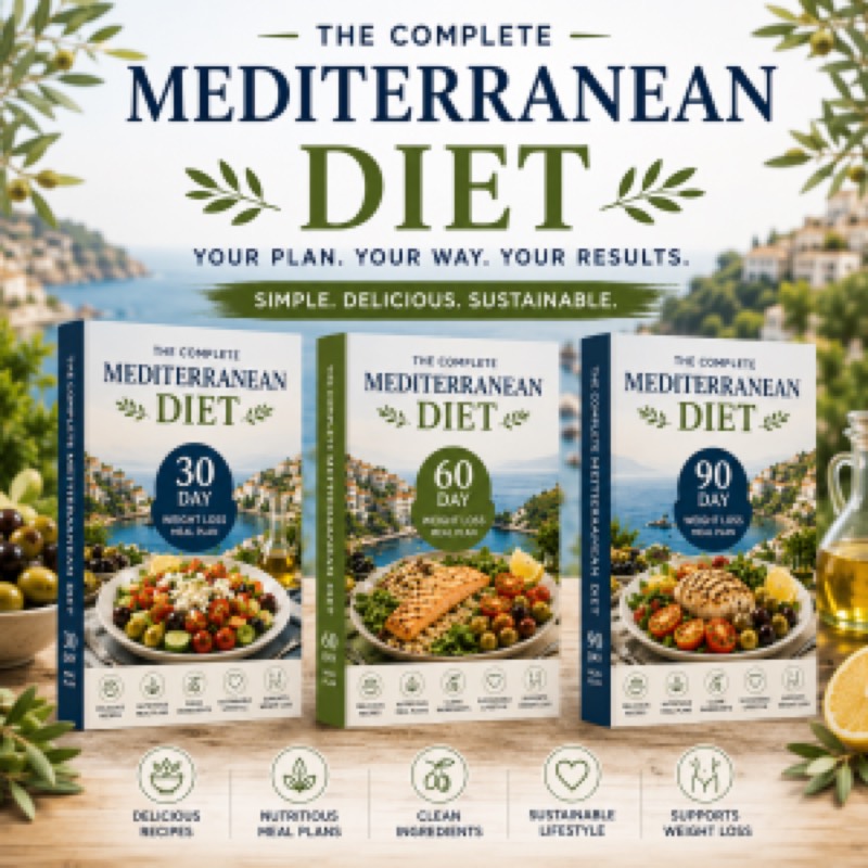 Mediterranean Diet For Weight Loss product image for the Joint Genesis, LeanBiome, JointVive, Aquaburn, and Mediterranean Diet For…: accessibility and language matchup buyer comparison