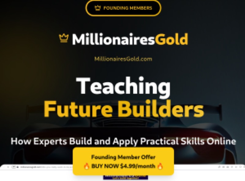 Millionaires Gold product image for the InstaDoodle, Vip Algos, Profit Vault, Massive Passive Profits, and Millionaires Gold: time commitment matchup buyer comparison