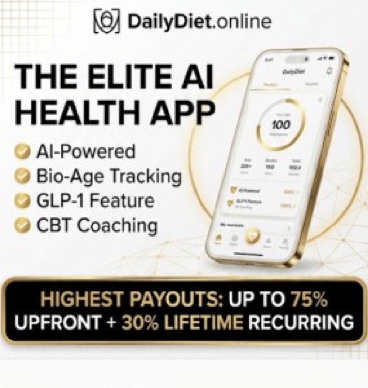Partner With DailyDiet.online: Most Profitable Health App on ClickBank vendor product image for the Everyrated review