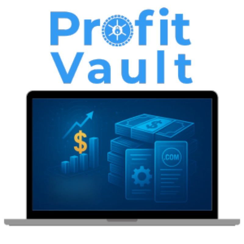 Profit Vault product image for the InstaDoodle, Vip Algos, Profit Vault, Go Digital Income, and Writeappreviews.com: beginner suitability matchup buyer comparison