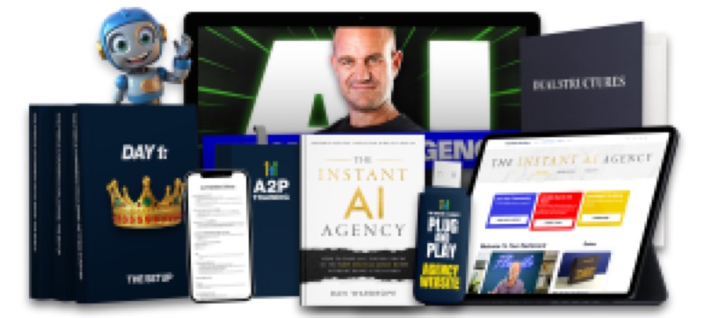 The Instant AI Agency product image for the InstaDoodle, Vip Algos, Profit Vault, The Instant AI Agency, and Rapid Online Profits: documentation quality matchup buyer comparison