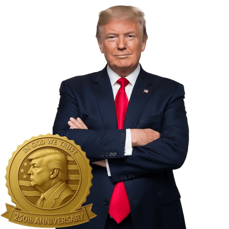 Trump 250th Anniversary Golden Badge vendor product image in the Vert Shock - Vertical Jump Training (Recently Updated + HIGH CR) comparison